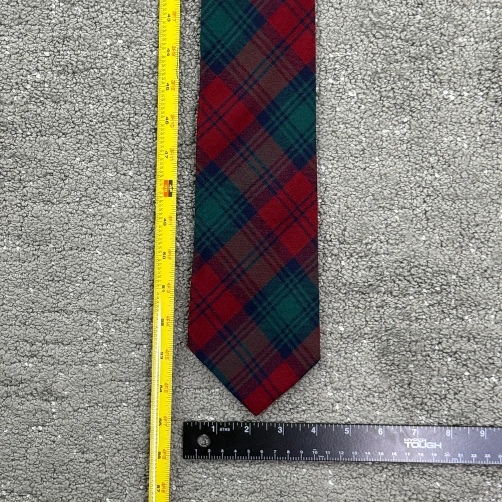 Vintage Haggerty Forbes Lindsay Tartan Wool Tie Scotland Plaid Mens 60s